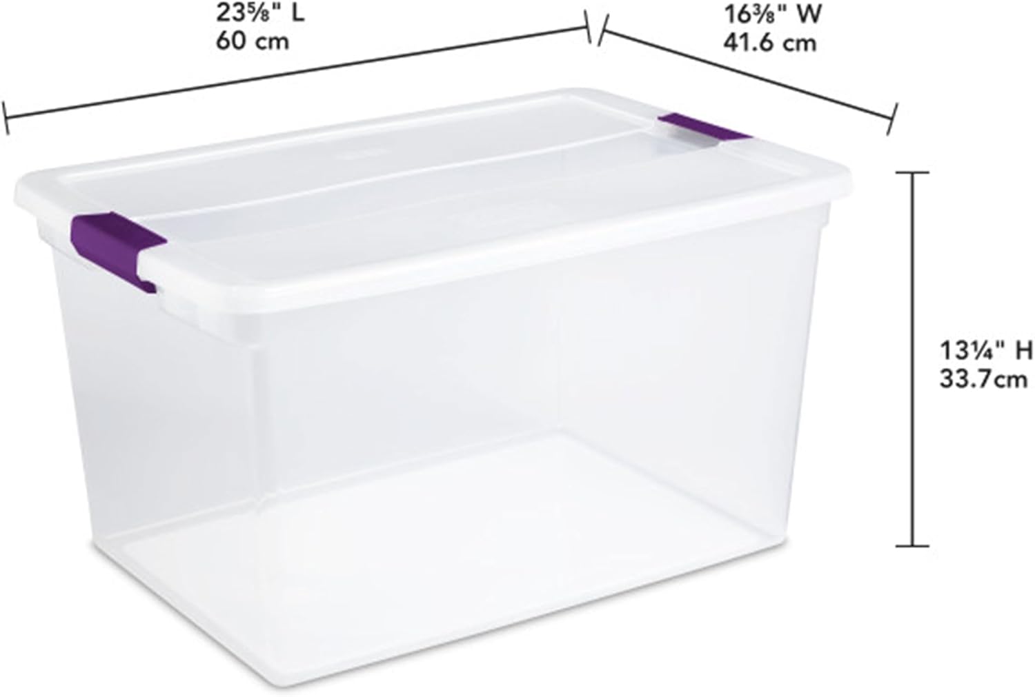Sterilite 24-Pack 66 Quart ClearView Latch Box, Stackable Organizer Bins with Latching Lids - Clear