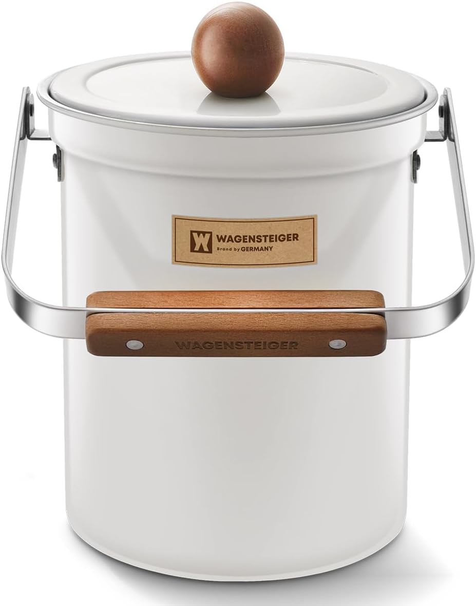 Kitchen Countertop Compost Bin 101ounces / 3Liters, Airtight Lid SUS304 Stainless Steel Odor-Free