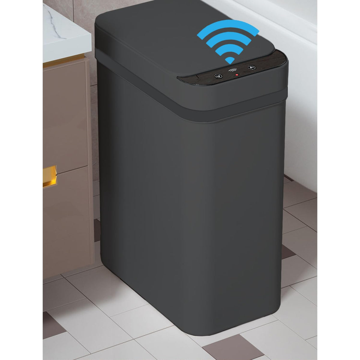 Yatmung 4 Gallons Bathroom Trash Can Automatic Touchless - 15.5 Liters Smart Trash Can Motion