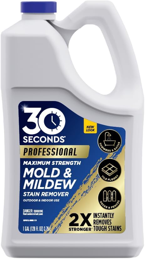 30 SECONDS Pro Mold and Mildew Stain Remover | Scrub Free | Brighter Results Instantly | Ready To