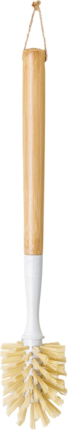 Vigar Zeroline 13.9" Long Bamboo Dish Brush, Ideal Dish Brush for Cups, Wine Glass, Tumbler