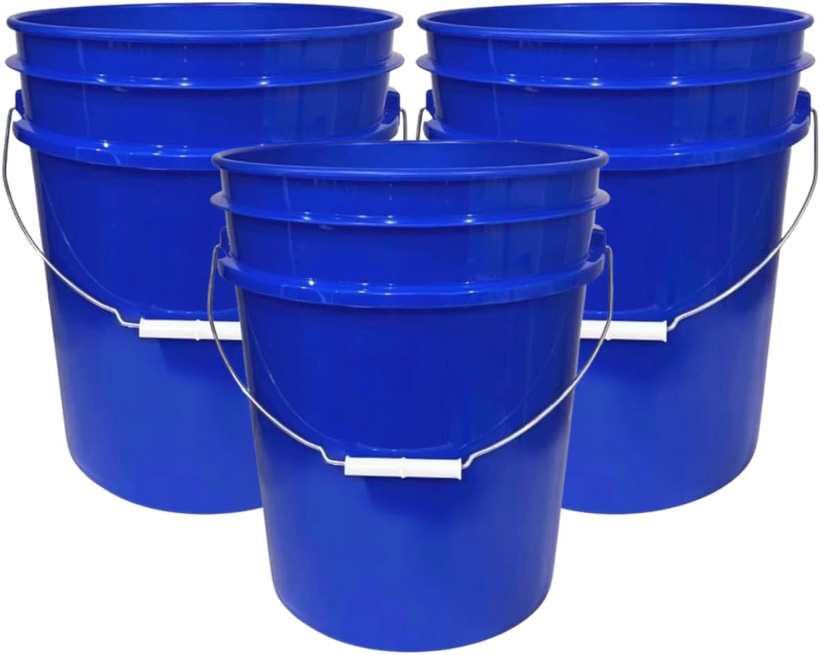 House Naturals 5 Gallon Premium HPDE Plastic Bucket - Made in USA Food Grade Storage Container, BPA