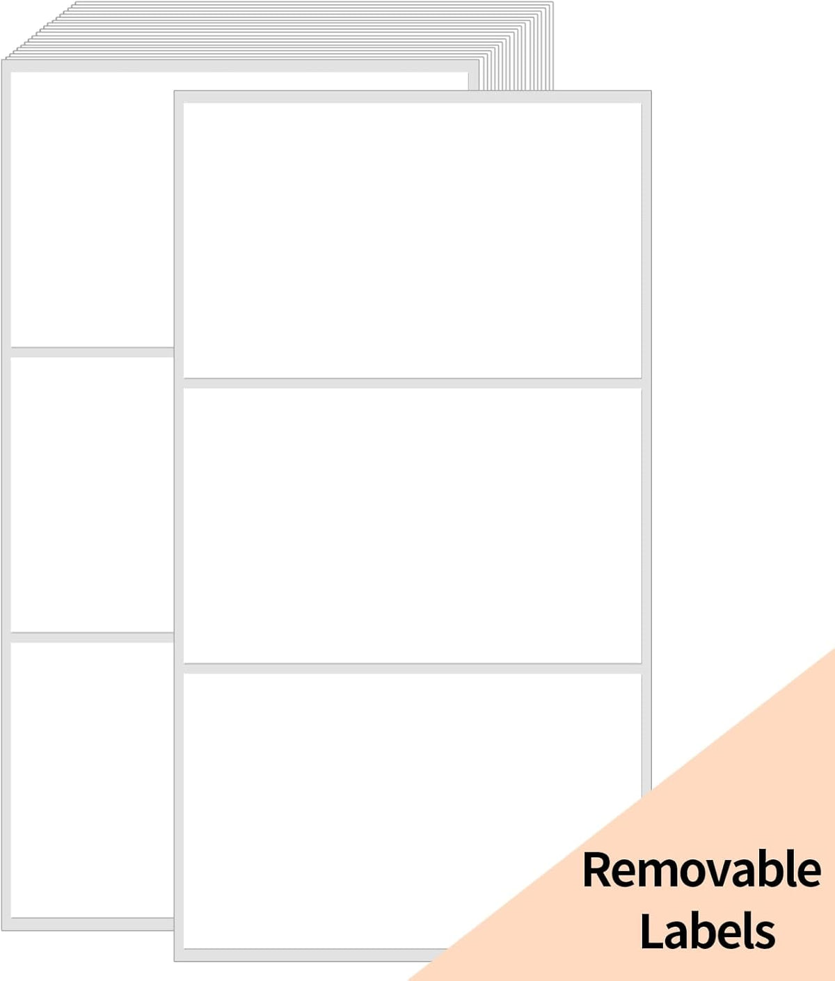 STARLIBOO Removable Colored Labels Stickers, 3X5 Inch Removable Large Label Stickers for Moving