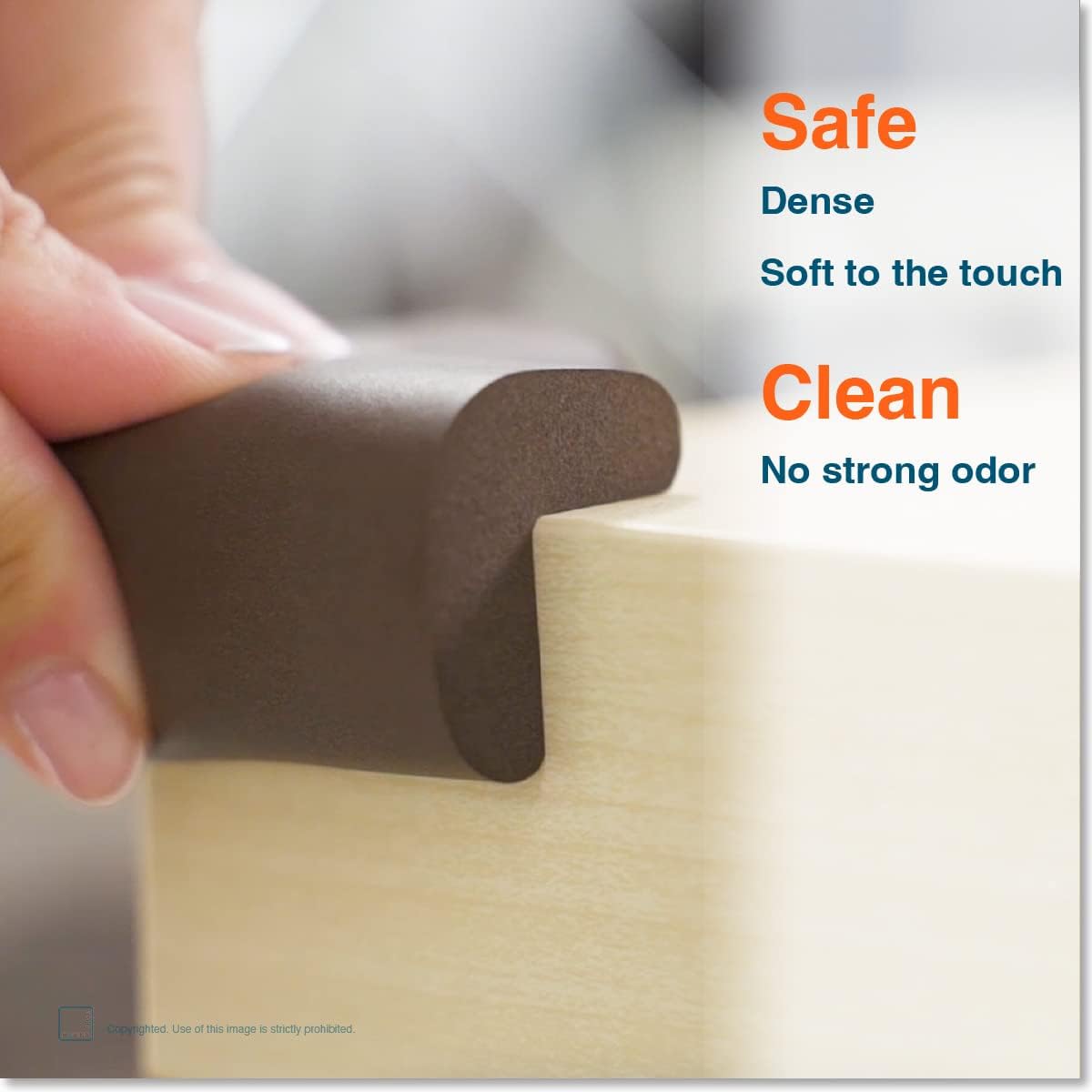 Roving Cove HeftyFit Corner Protector for Baby (16 Large Corners), Heavy-Duty Soft Rubber Foam
