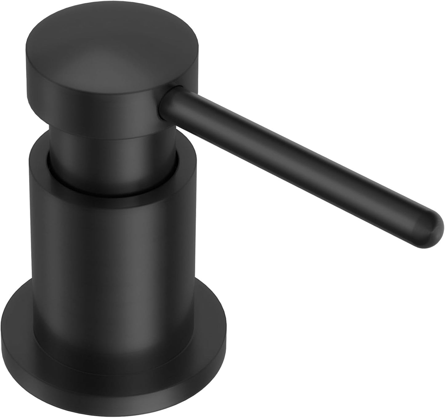 Lava Odoro Black Soap Dispenser for Kitchen Sink, Modern Brass Built in Countertop Pump Dispenser