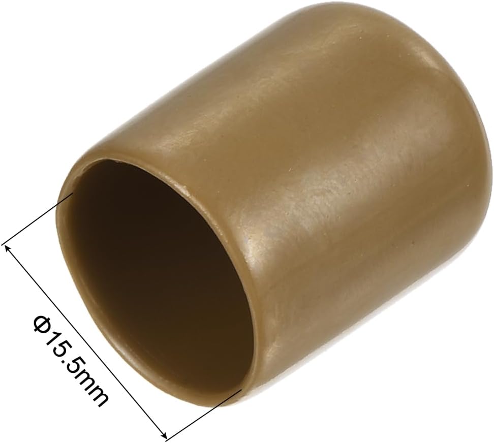 uxcell 20pcs Rubber End Caps 15.5mm(5/8") ID Vinyl PVC Round Tube Bolt Cap Cover Screw Thread