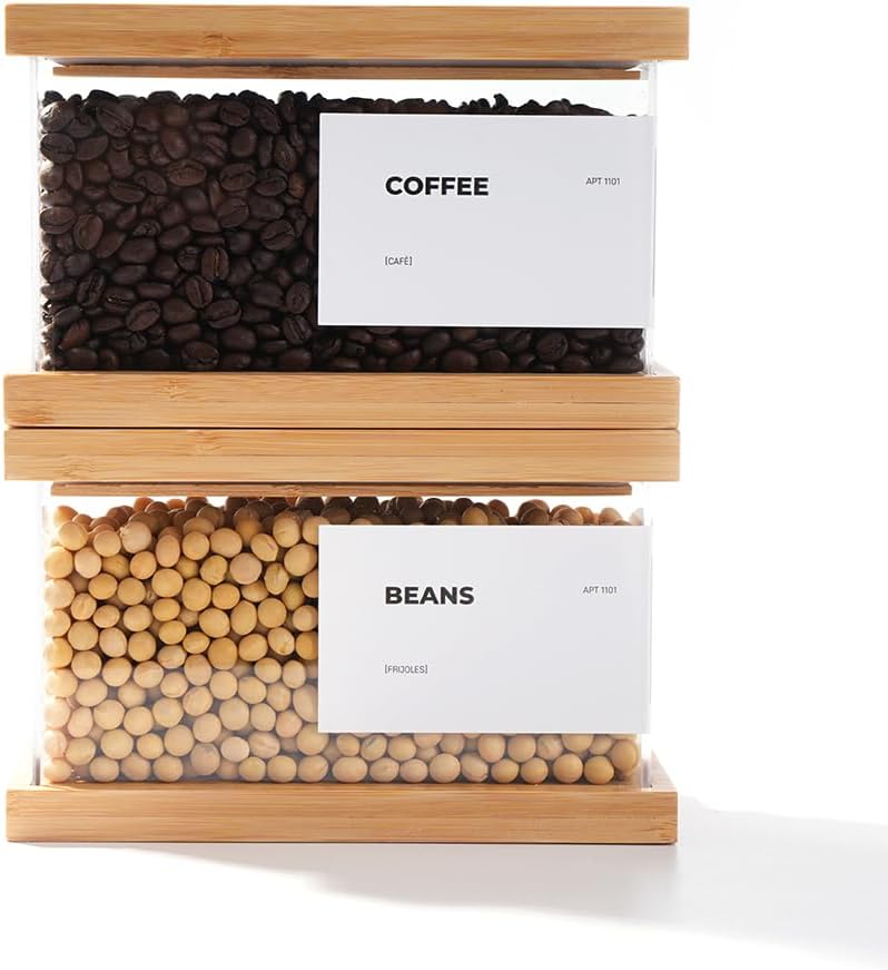 Bamboo Food Dispenser | Kitchen Organizers and Storage | Airtight Pantry Organizers and Storage