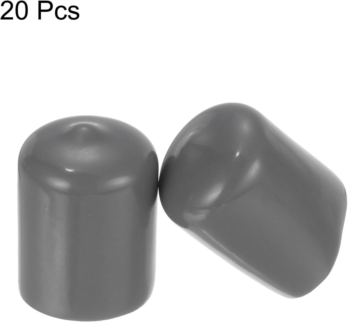 uxcell 20pcs Rubber End Caps 21mm ID Vinyl PVC Round Tube Bolt Cap Cover Screw Thread Protectors
