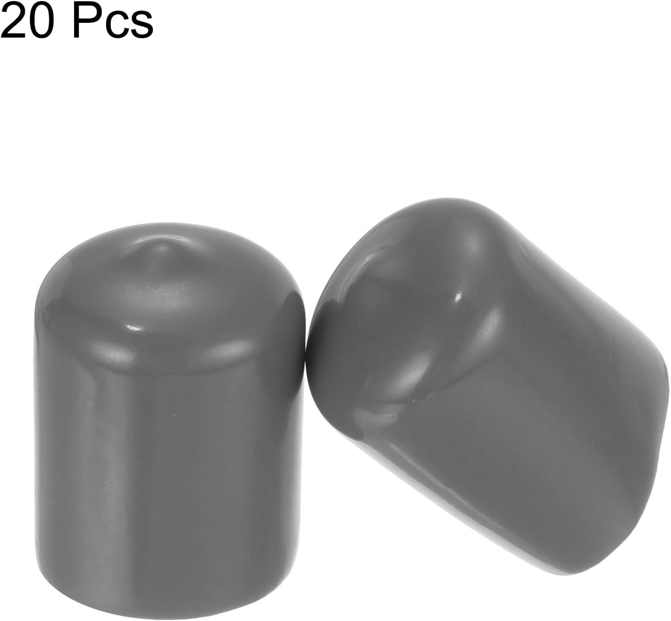 uxcell 20pcs Rubber End Caps 21mm ID Vinyl PVC Round Tube Bolt Cap Cover Screw Thread Protectors
