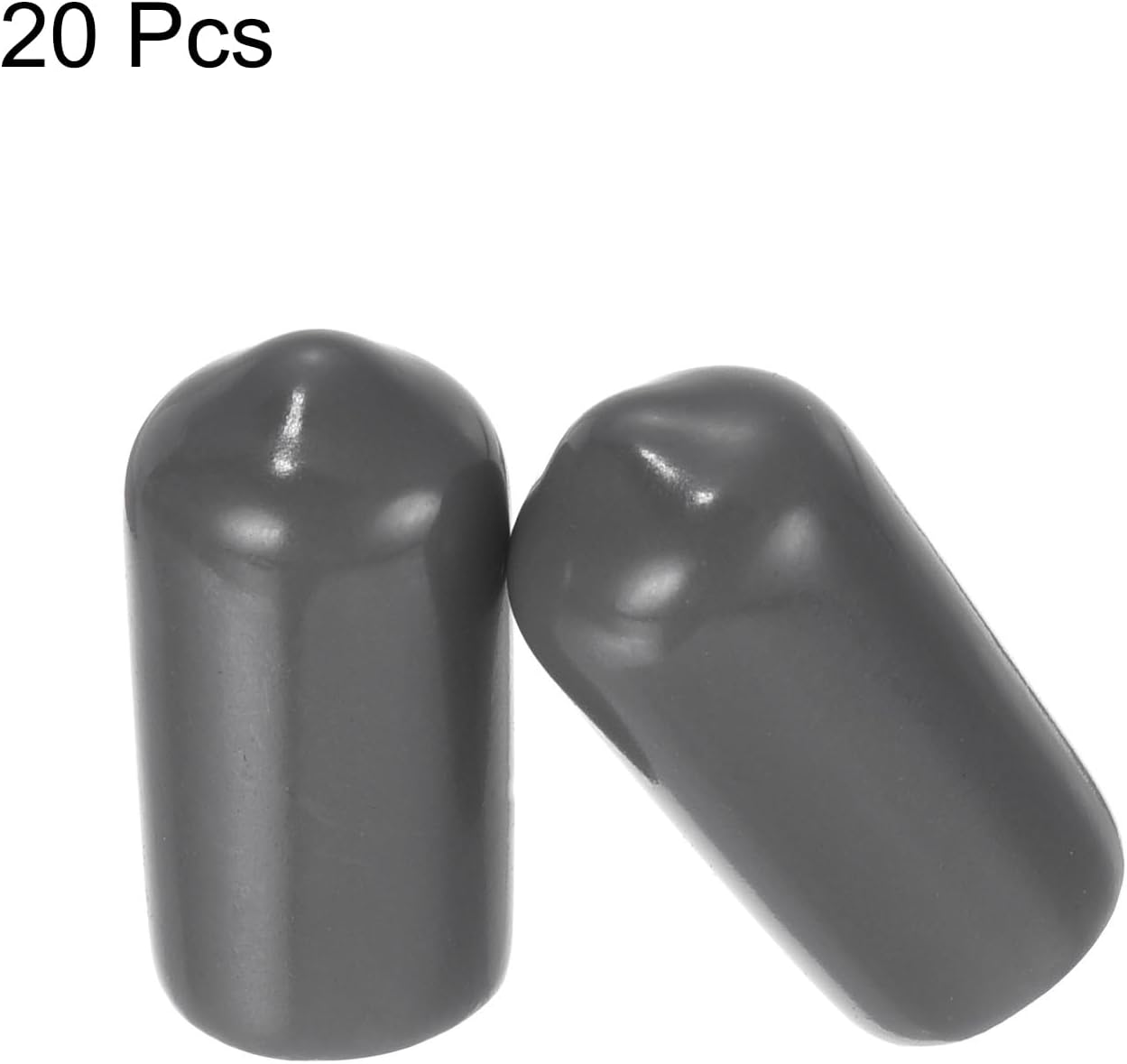 uxcell 20pcs Rubber End Caps 8mm ID Vinyl PVC Round Tube Bolt Cap Cover Screw Thread Protectors