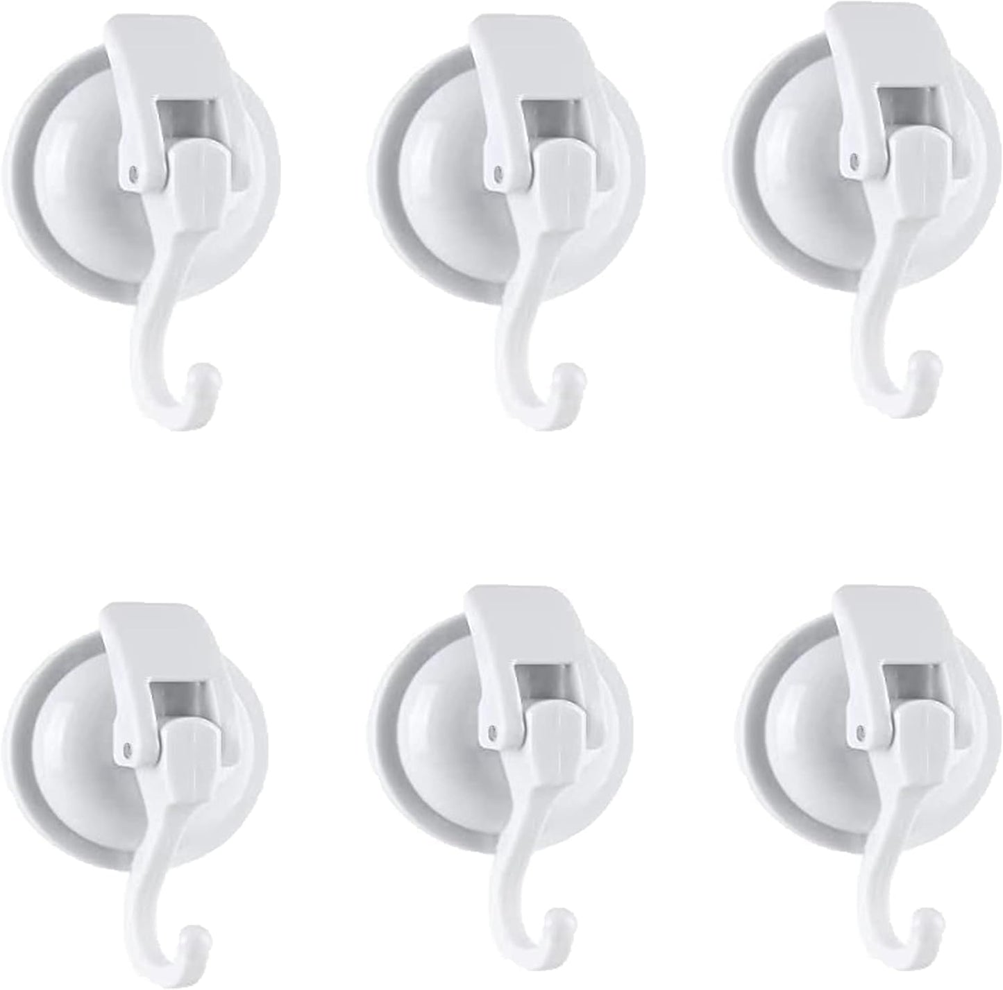 Heavy Duty Suction Cup Hooks for Shower, Bathroom Robe - Vacuum Glass Hooks, Reusable, No Hole