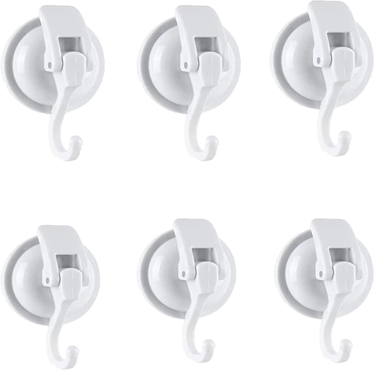 Heavy Duty Suction Cup Hooks for Shower, Bathroom Robe - Vacuum Glass Hooks, Reusable, No Hole