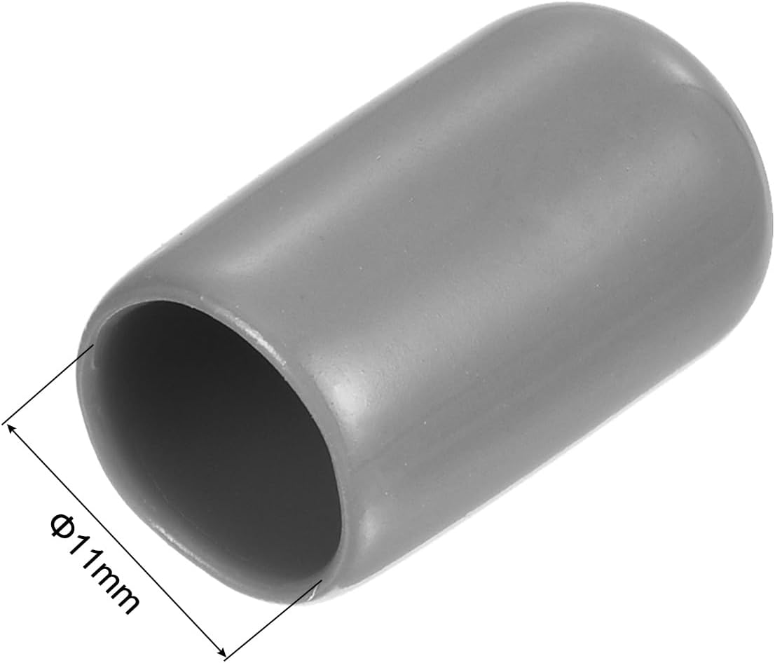 uxcell 20pcs Rubber End Caps Protective Caps 11mm ID Vinyl PVC Round Tube Bolt Cap Cover Screw