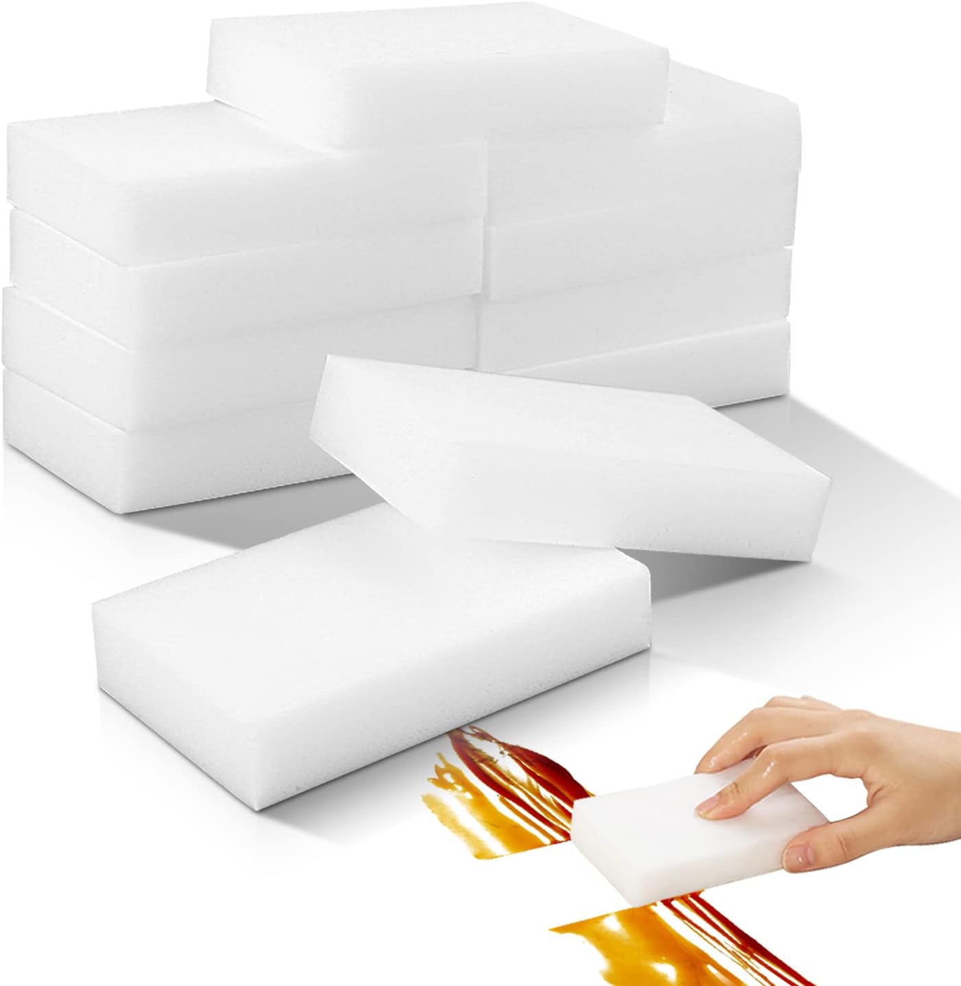 10Pack Melamine Sponges for Multi-Purpose Cleaning - Tough, Durable Magic Sponge Erasers for Use on