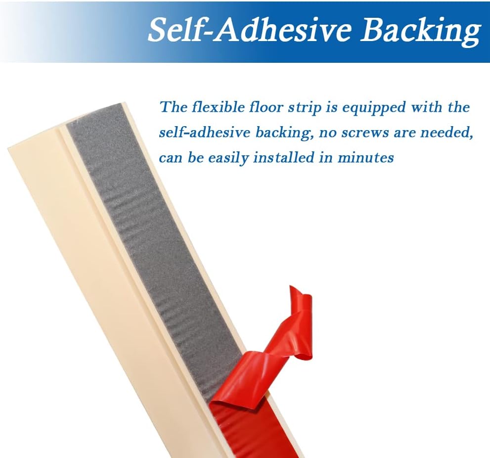 Floor Transition Strip Self Adhesive Carpet & Flooring Transitions Edging Trim Strip PVC Threshold