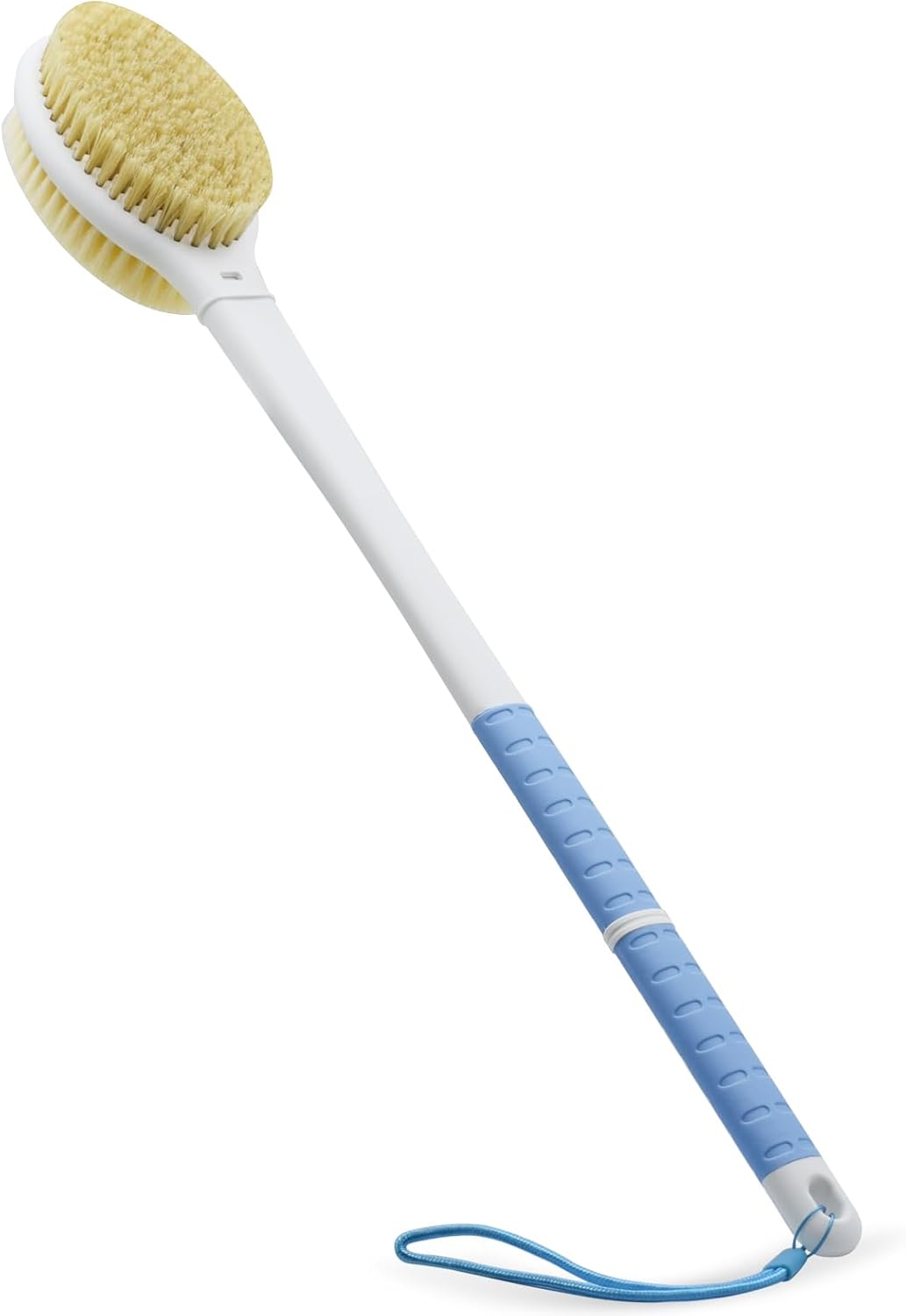 Shower Brush with Soft and Stiff Bristles,20.5" Extra Long Handle Dual-Sided Back Scrubber Bath