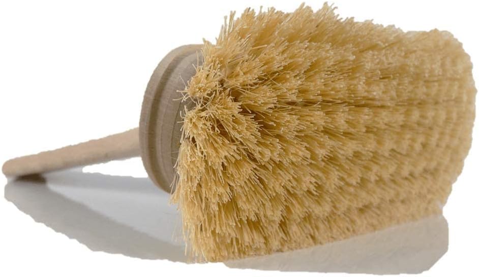 Valentino Garemi Tub Scrub Brush – Real Tampico Fibers – Cleaning Bathtubs, Tile Showers, Sinks