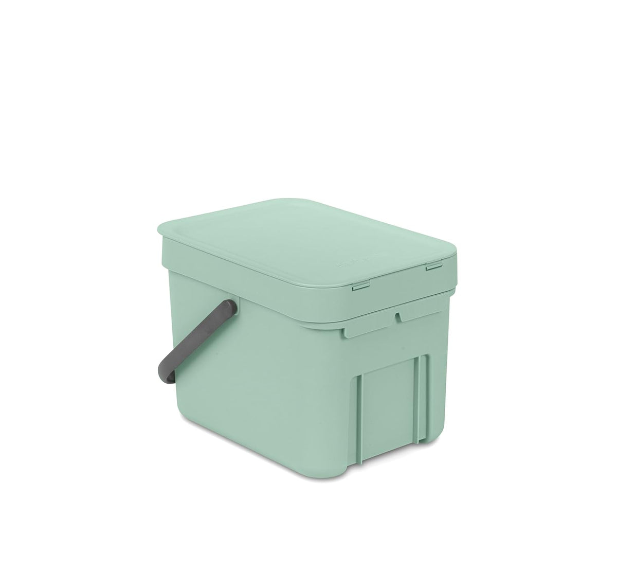 Brabantia Sort & Go Food Trash Can (1.6 Gal/Jade Green) Small Countertop Kitchen Compost Caddy with