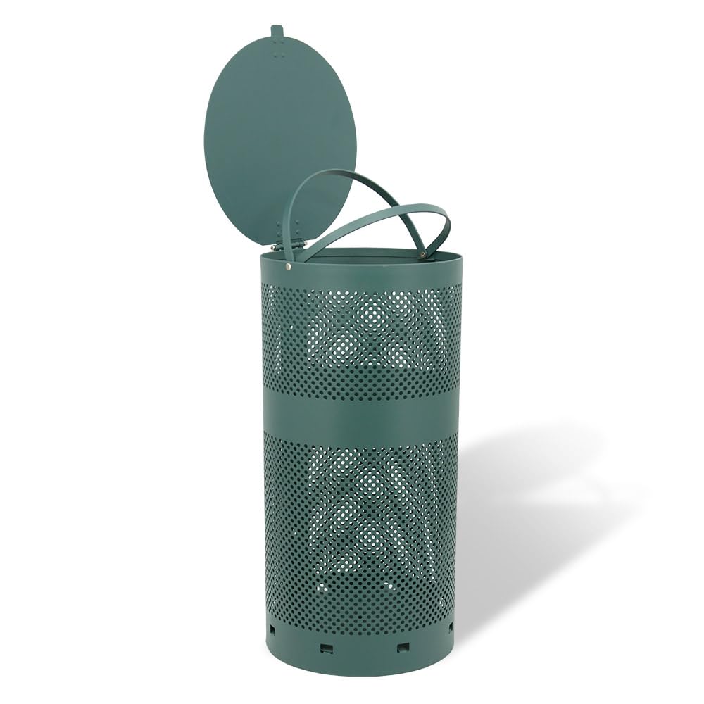 ZERO WASTE USA - Round Outdoor 10 Gallon Dog Waste Station Waste Can Replacement - 100% Rust-Free