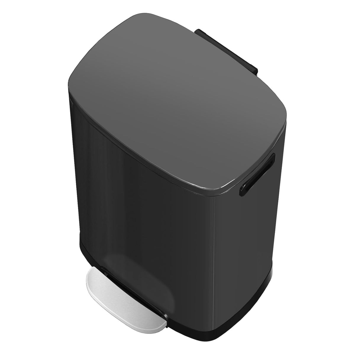 13 Gallon Trash Can with Lid, 50L Fingerprint Proof Stainless Steel Kitchen Trash Can with