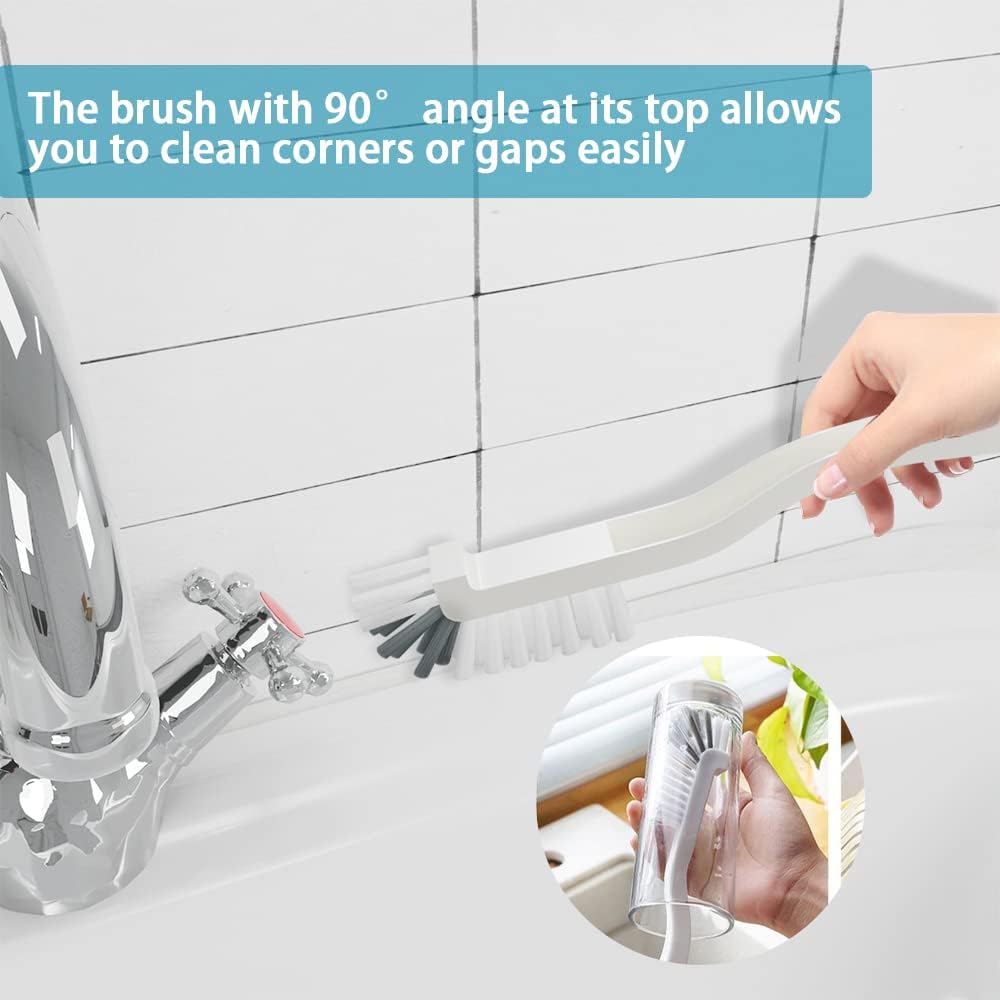 6 PCS Cleaning Brush, Scrub Brush Set for Kitchen and Bathroom Household Use with Various Brushes