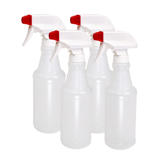 Pinnacle Mercantile Plastic Spray Bottles USA Made 4 Pack 16 oz Leak Proof Empty Refillable