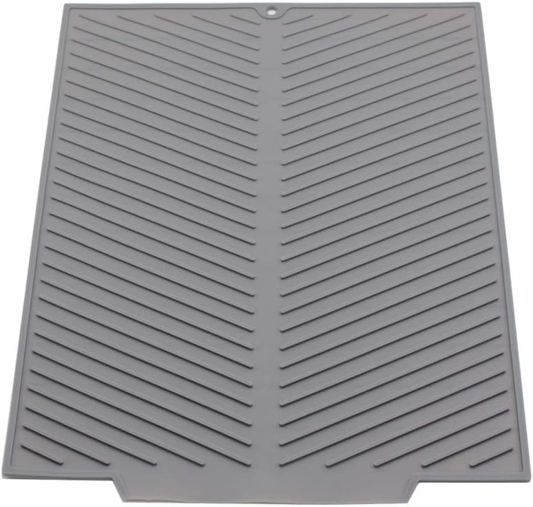 Silicone Dish Draining Mat, Eco Friendly Dish Drying Mat Kitchen Counter Anti-Skid and Heat
