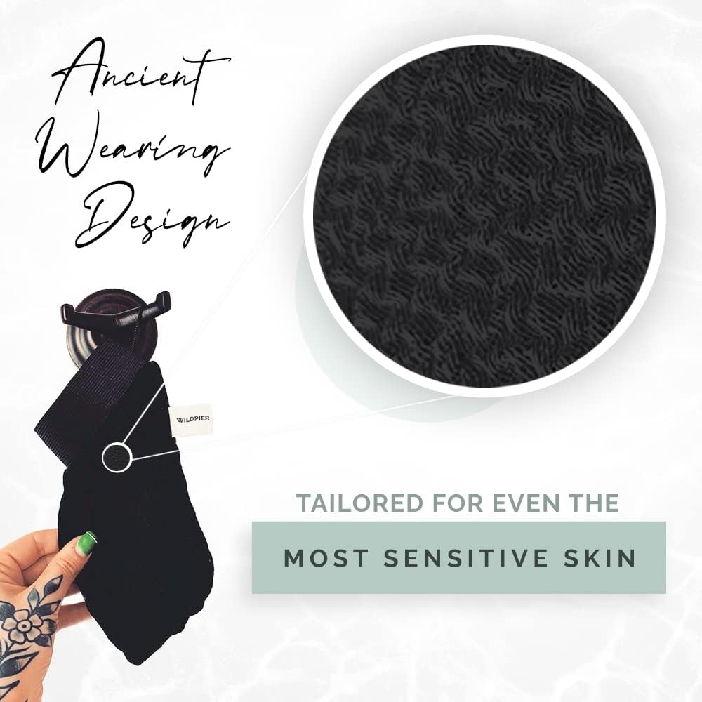 Wildpier Beauty Exfoliating Glove Luxe for Sensitive Skin Mitt Body Scrub for Bath Shower Spa Hand