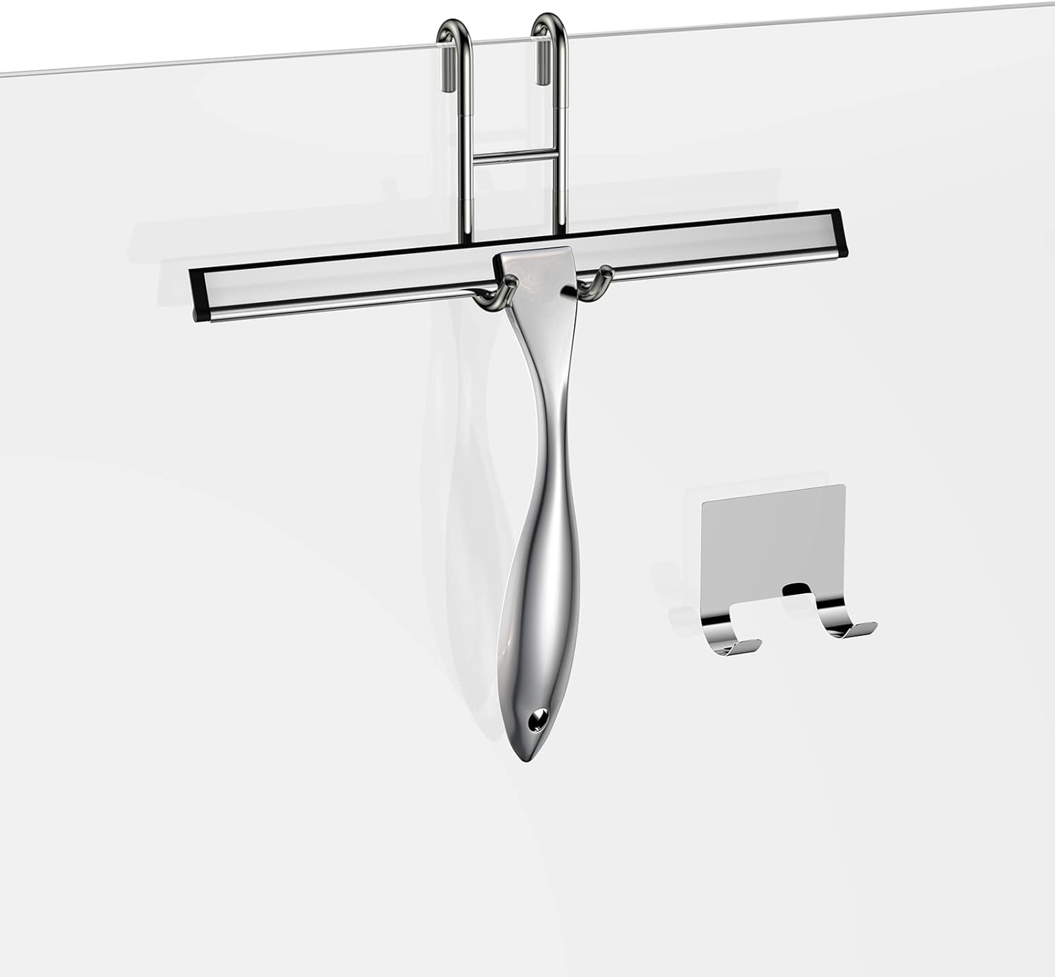 Shower Squeegee and Window Squeegee, Stainless Steel, 100% Streak-Free, Cleaner for Bathroom