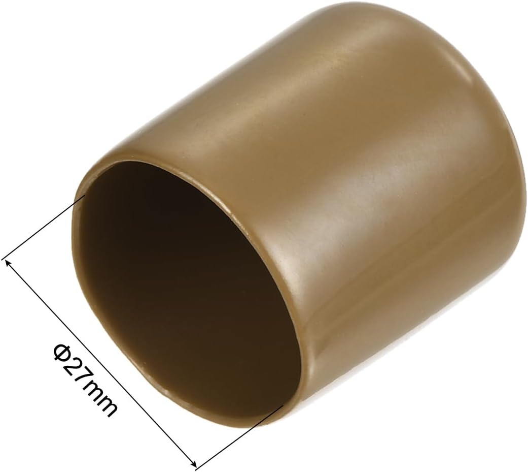 uxcell 20pcs Rubber End Caps 27mm(1 1/16") ID Vinyl PVC Round Tube Bolt Cap Cover Screw Thread