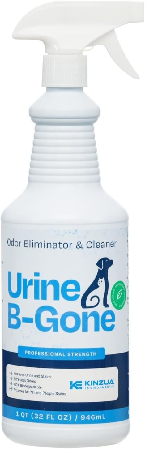 KINZUA ENVIRONMENTAL Urine B-Gone, Professional Enzyme Odor Eliminator & Pet Stain Remover, Human