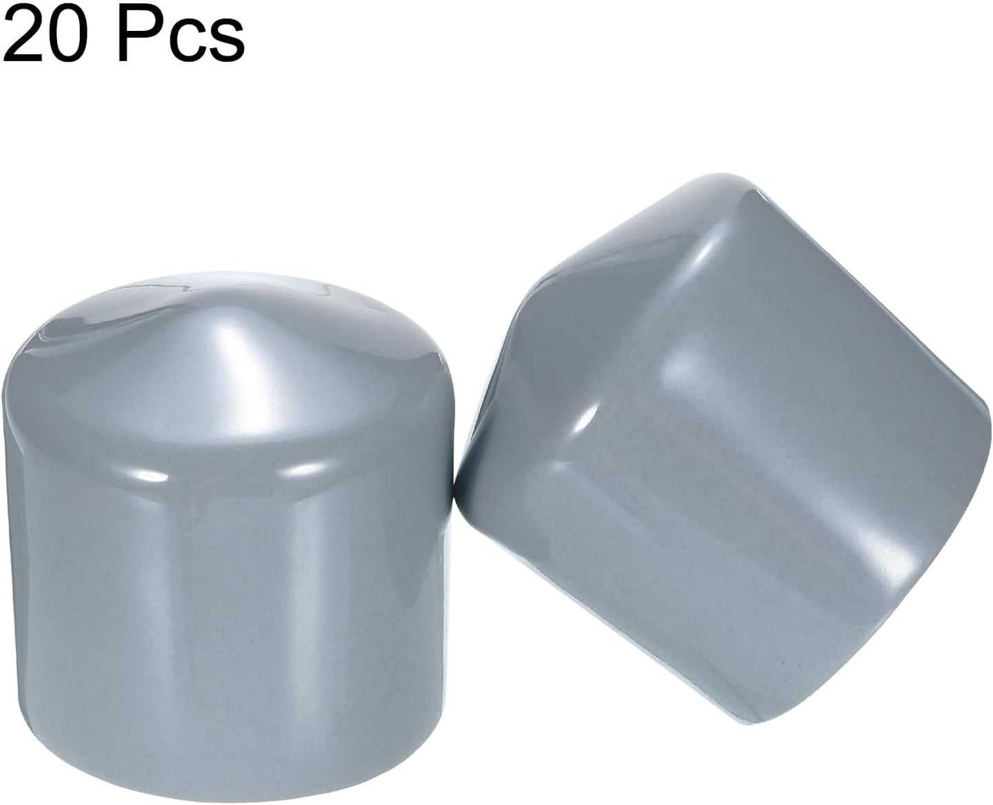 uxcell 20pcs Rubber End Caps 35mm ID Vinyl PVC Round Tube Bolt Cap Cover Screw Thread Protectors