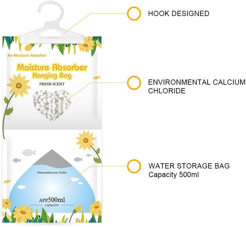 CANAGER Hanging Moisture Absorber, Fresh Scent and Lavender Vanilla Moistureproof Hanging