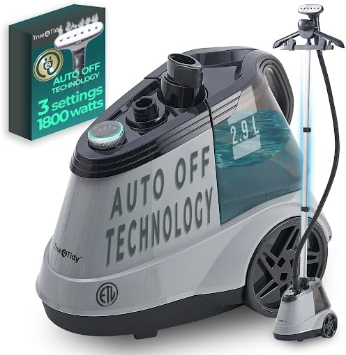 True & Tidy® Commercial Garment Steamer – Heavy Duty 1800W for Home & Commercial Use, 90+ Min