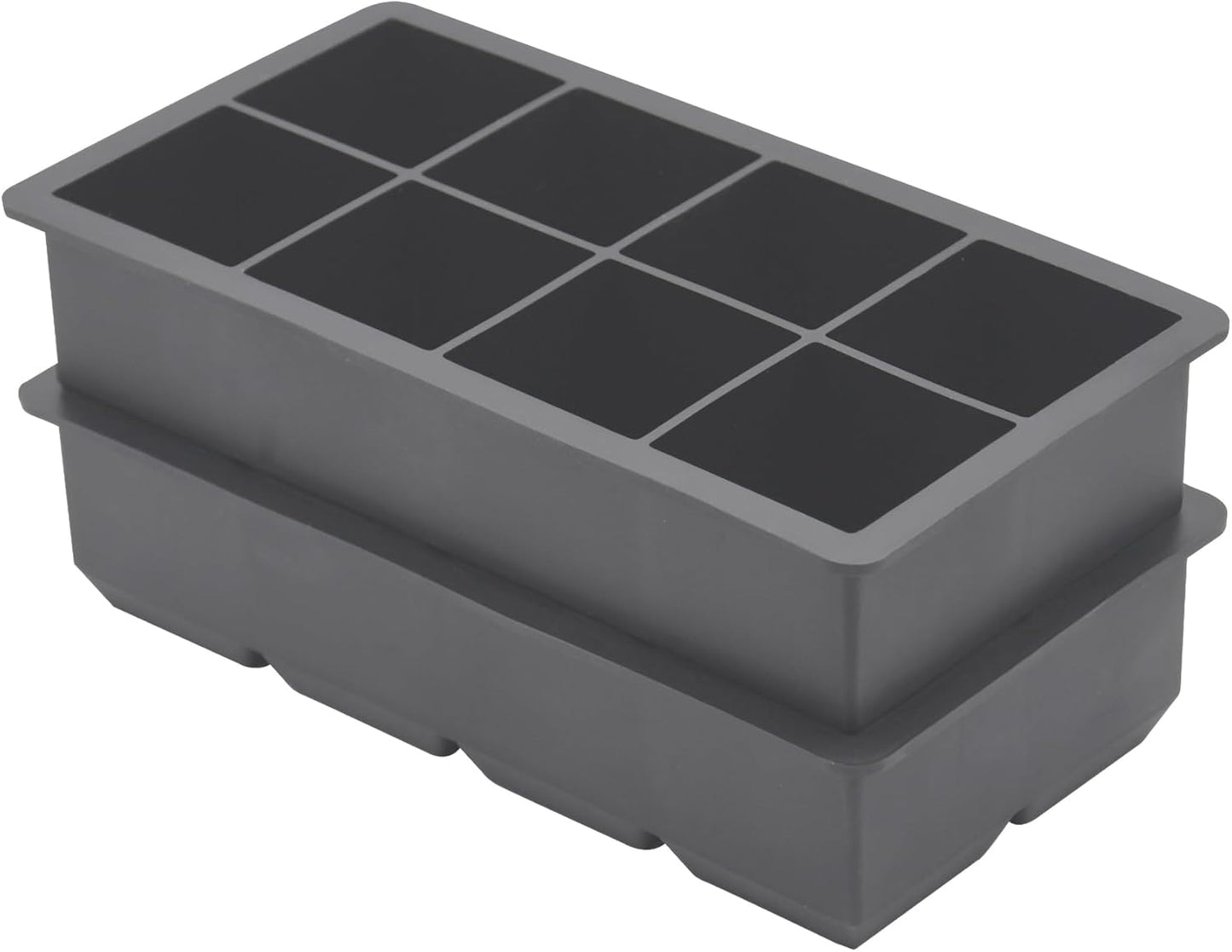 Bangp Large Ice Cube Trays 2 Pack,Big Ice Cube Molds with Removable Lids,Easy Release and Stackable