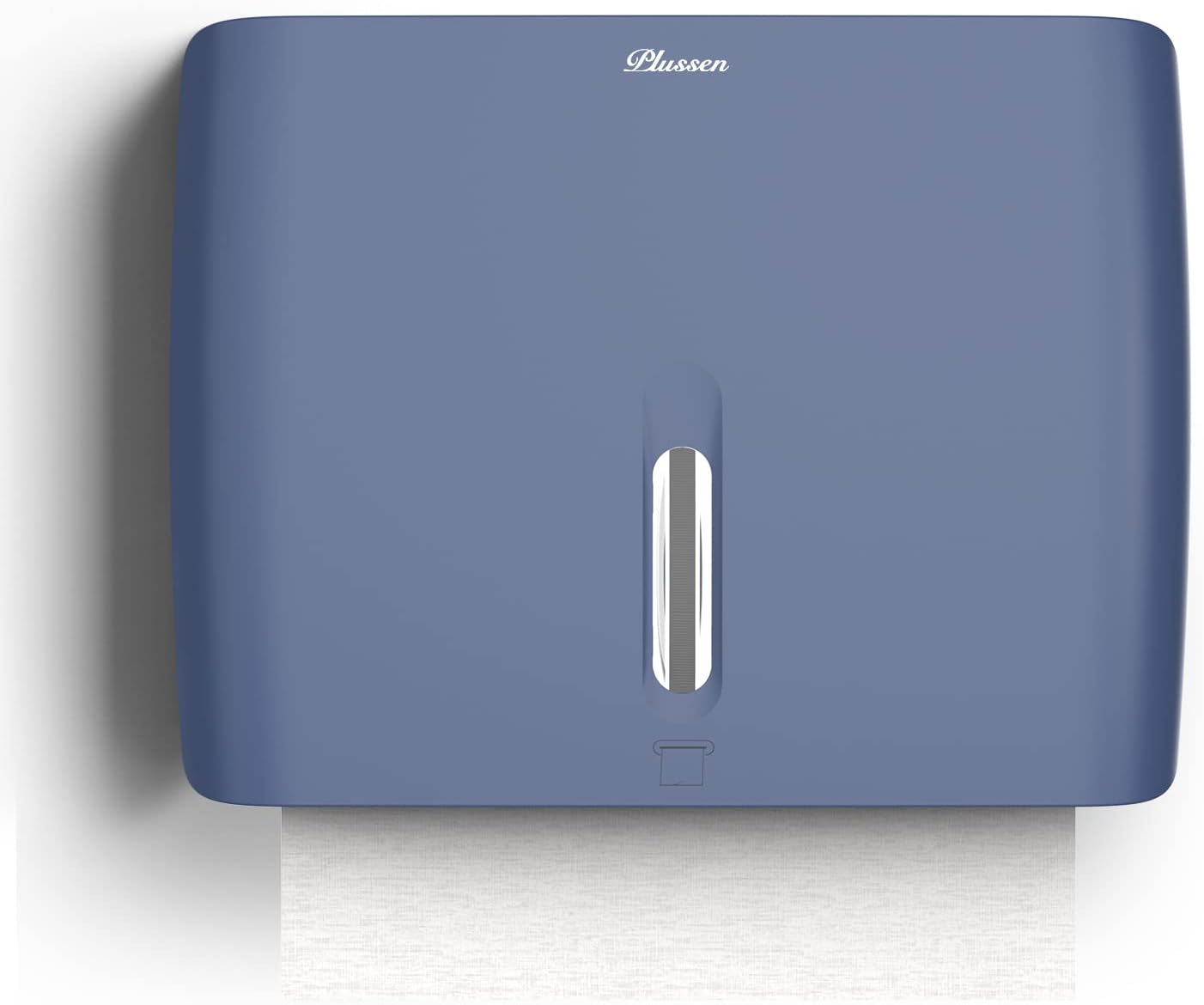 Paper Towel Dispenser Wall Mount,Capacity 200+ Sheets ZFold Tri Fold Blue Adhesive No Drilling or
