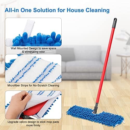 2 Pack Thicken Mop Refills Head Compatible for O Ceda Dual Action Flip System, Microfiber Mop Head