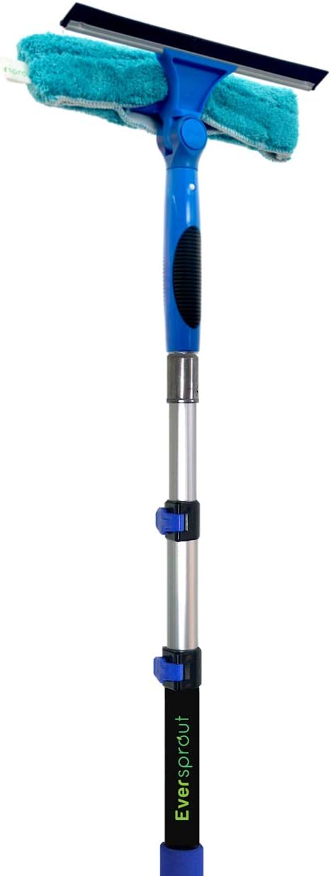 EVERSPROUT 1.5-to-3 Foot Swivel Squeegee and Microfiber Window Scrubber (8-10 Ft Standing Reach) |
