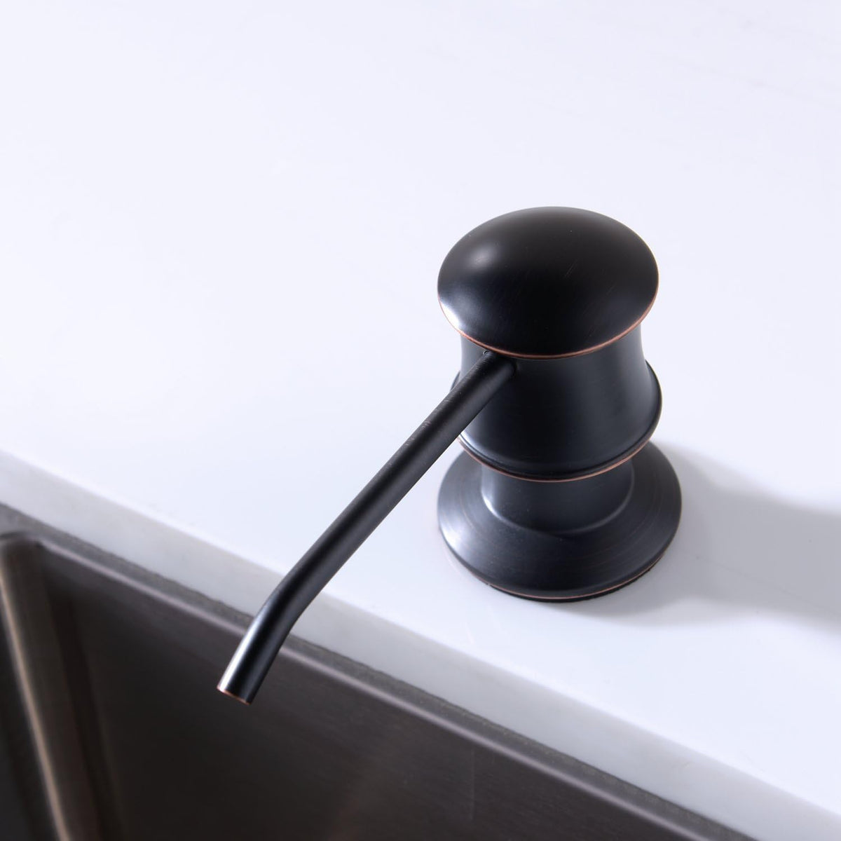 Delle Rosa Soap Dispenser, Liquid Soap Dispensers for Kitchen Sink, Brass Head Kitchen Sink Soap