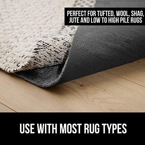 GORILLA GRIP Felt and Natural Rubber Stay in Place Slip Resistant Rug Pad, 1/4in Thick, 3x5 FT