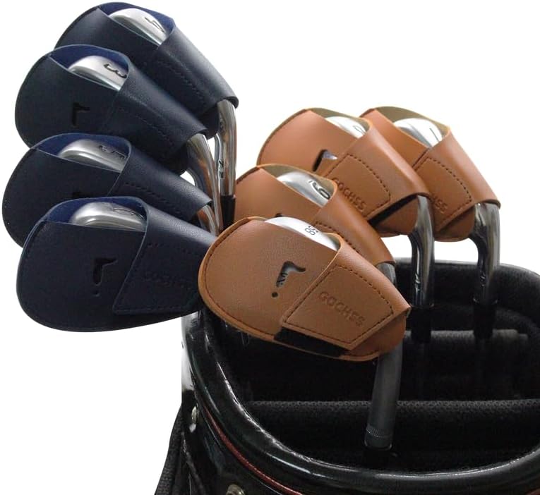 I Golf Iron Headcovers 10pcs PU Fit Both Right-Handed Clubs Golf Club Protector for Titleist