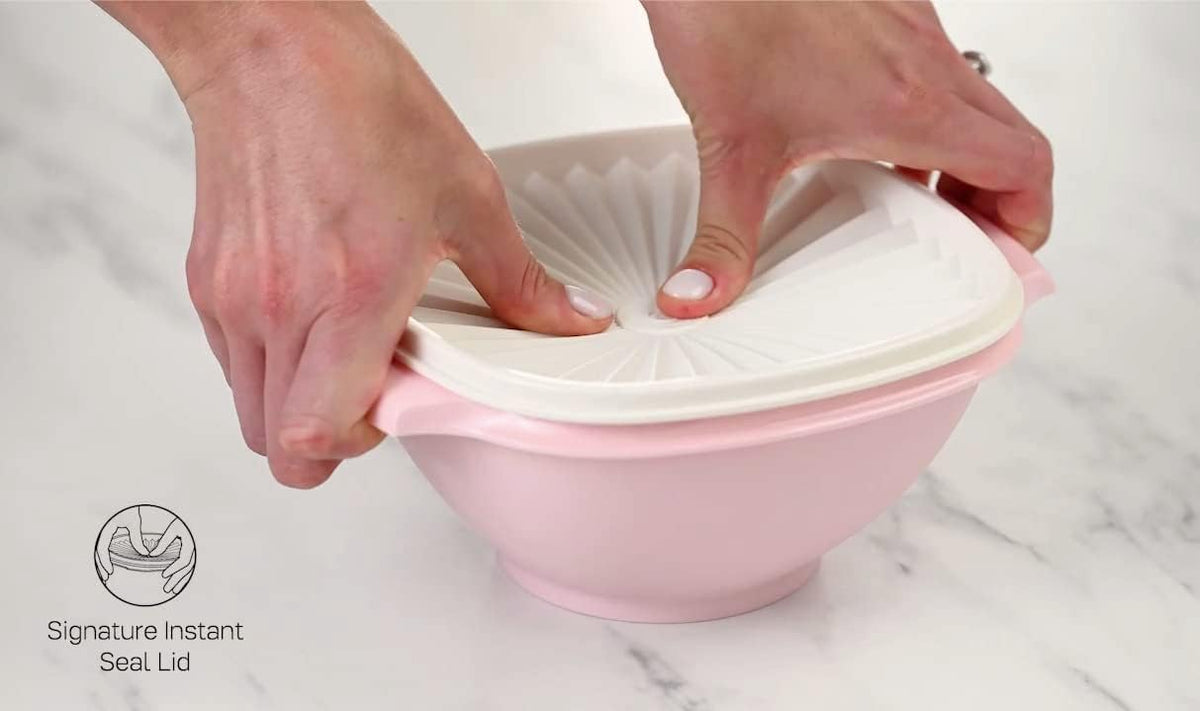 Tupperware Heritage Collection 7.6 Cup Cookie Canister, Vintage Light Pink Color, Dishwasher Safe