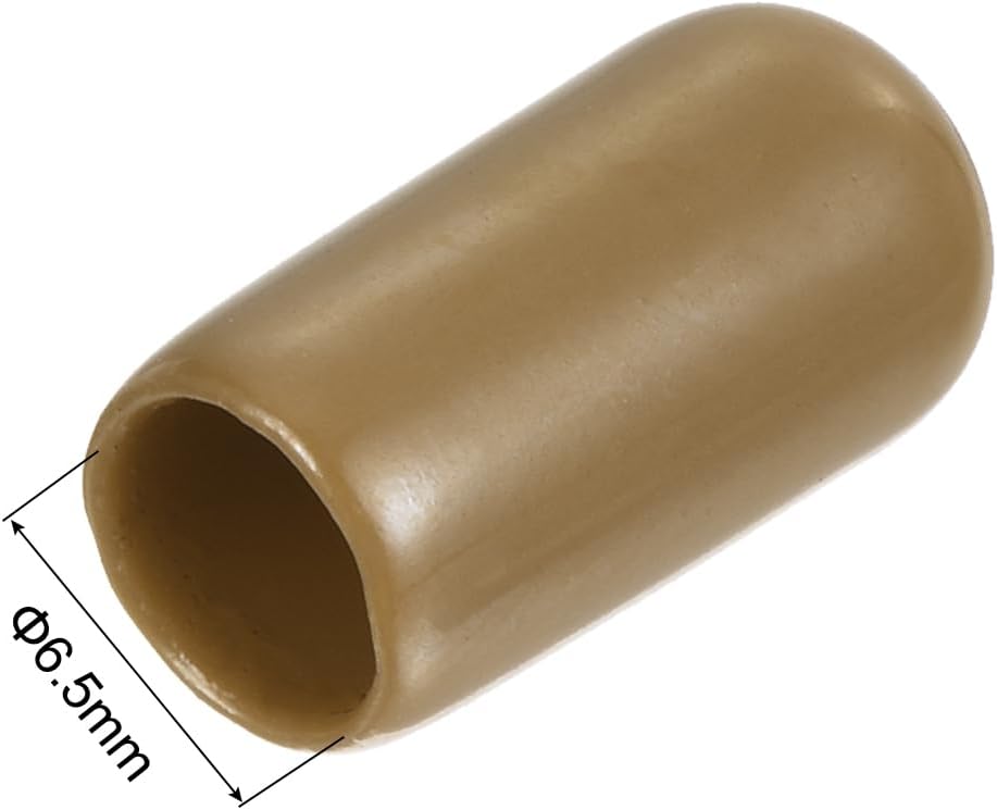 uxcell 20pcs Rubber End Caps 6.5mm(1/4") ID Vinyl PVC Round Tube Bolt Cap Cover Screw Thread