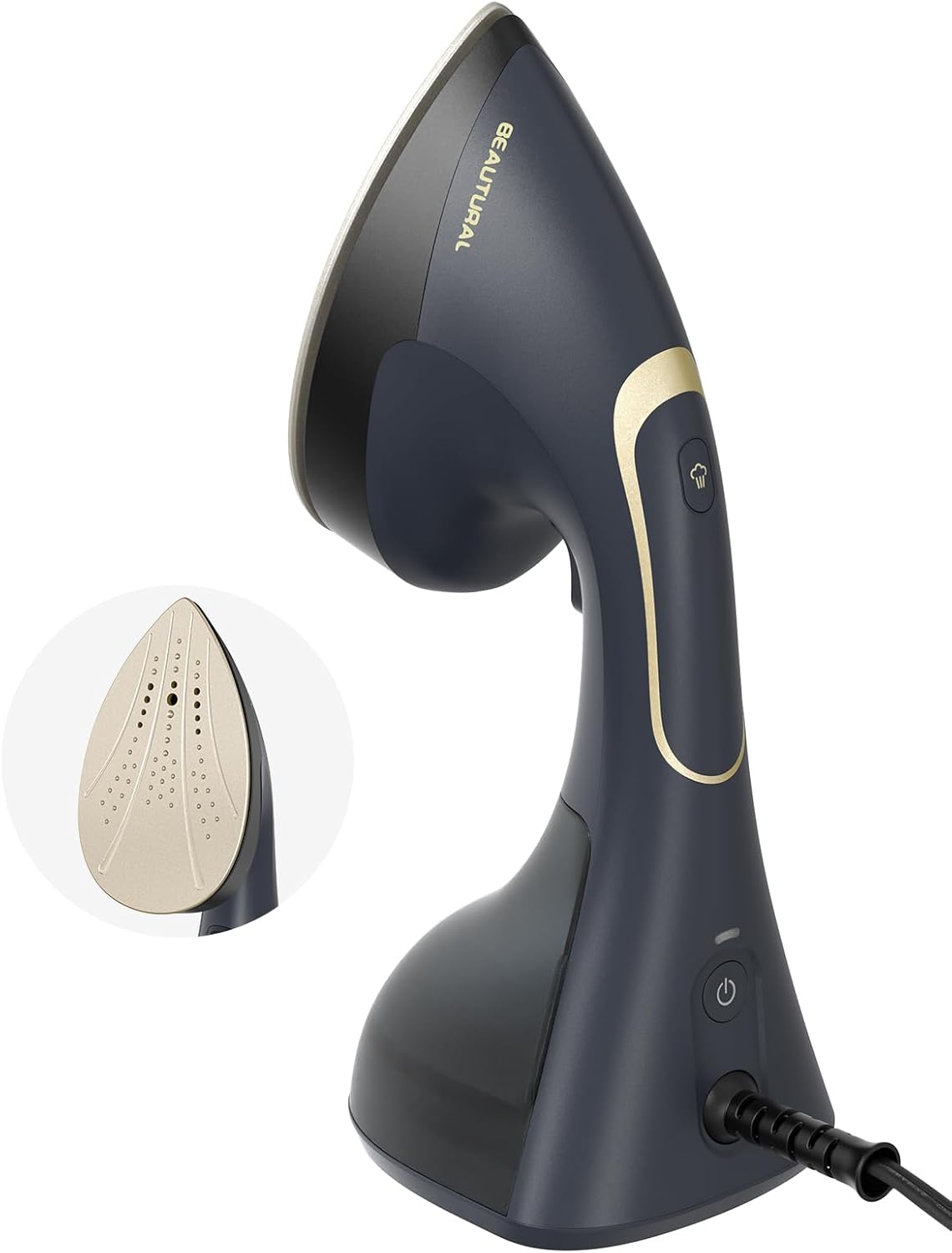 BEAUTURAL Steamer for Clothes, 2-in-1 Steam & Iron, 1200W Handheld Powerful Garment Fabric Wrinkle