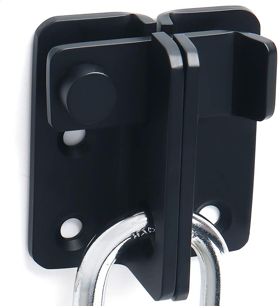 Alise Flip Latch Gate Latch,Black Shed Door Latch Barn Door Lock Shed Lock Shed Latch,Stainless