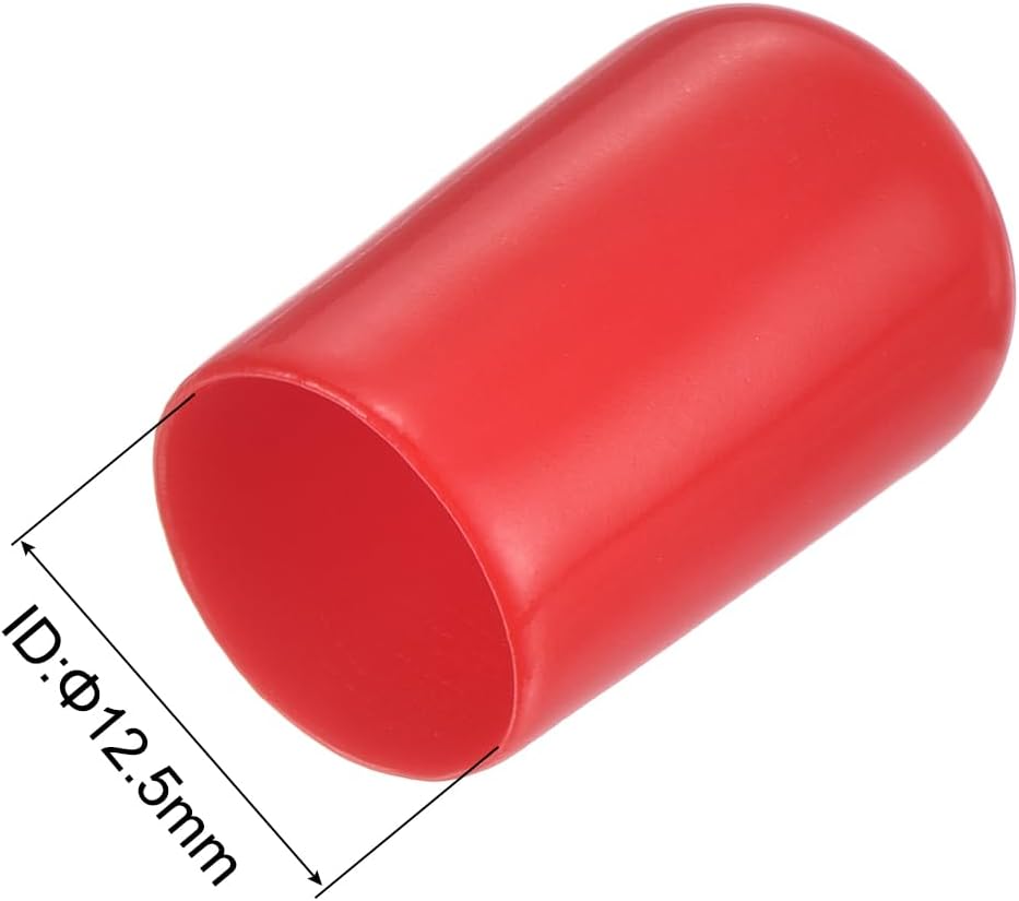 uxcell 20pcs Rubber End Caps 12.5mm(1/2 inch) ID Vinyl Round Tube Bolt Cap Cover Thread Protectors