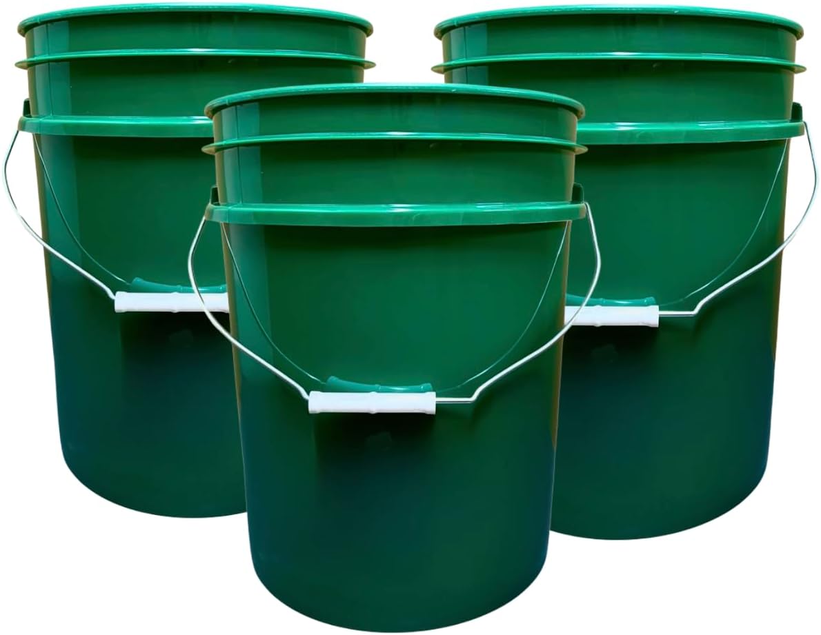 House Naturals 5 Gallon Premium HPDE Plastic Bucket - Made in USA Food Grade Storage Container, BPA