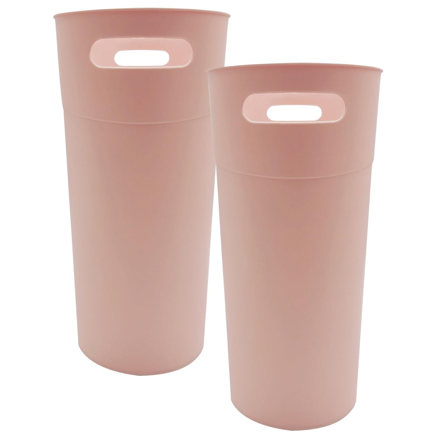 Small Trash Can Plastic Bathroom Wastebasket 3.2 Gallon Slim Garbage Container Bin with Handle for
