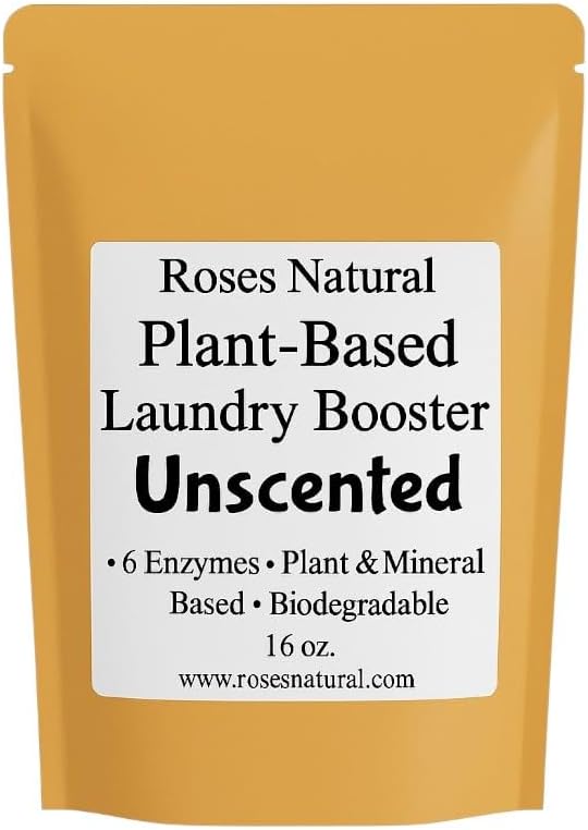 Natural Enzyme Laundry Booster – Unscented | 6 Enzymes | Fragrance-Free | Biodegradable | HE Safe