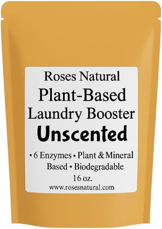 Natural Enzyme Laundry Booster – Unscented | 6 Enzymes | Fragrance-Free | Biodegradable | HE Safe